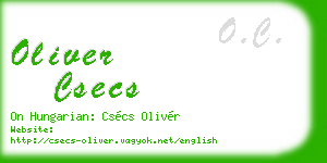 oliver csecs business card