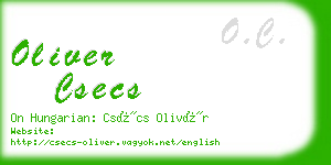 oliver csecs business card